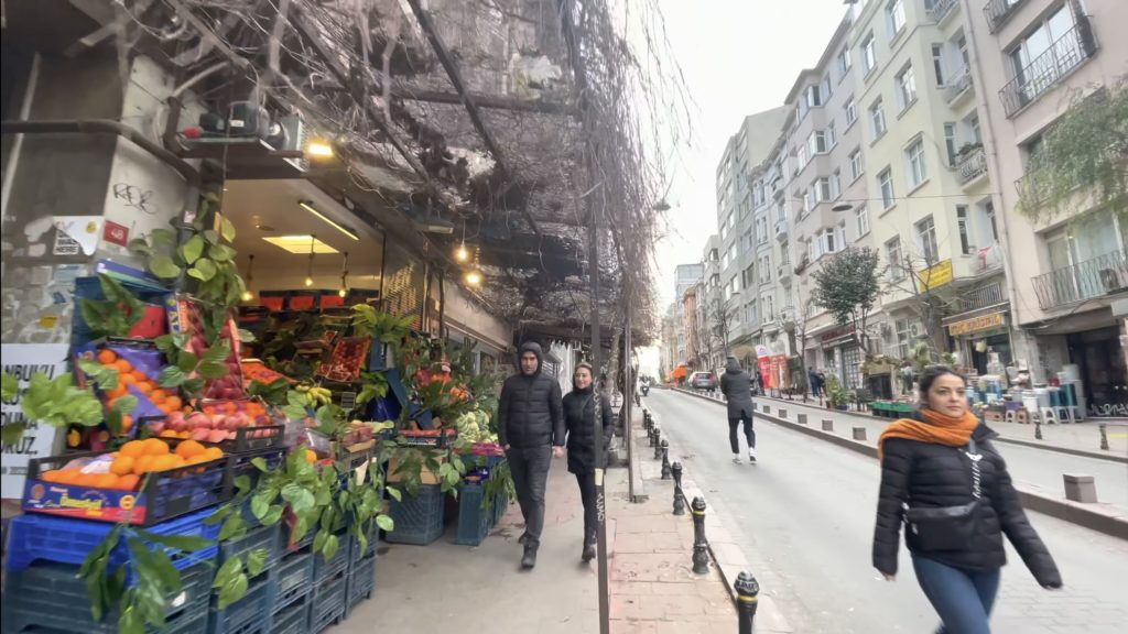 produce shop at Cihangir main street